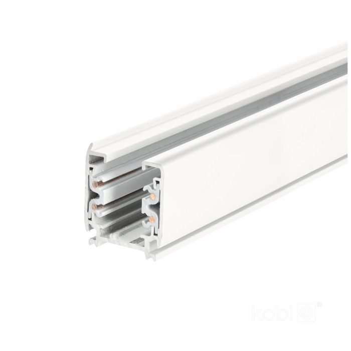 Rail à 3 circuits 2m blanc Kobi