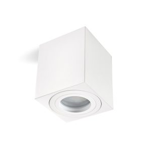 Spot encastré AQUARIUS 1xGU10 carré IP44 blanc Kobi