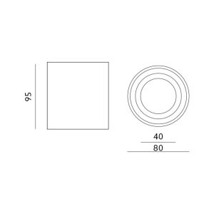 Spot encastré AQUARIUS 1xGU10 rond IP44 noir Kobi