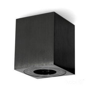 Spot encastré AQUARIUS carré 1xGU10 IP44 noir Kobi