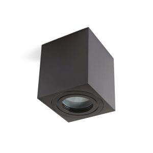 Spot encastré AQUARIUS carré 1xGU10 IP44 noir Kobi