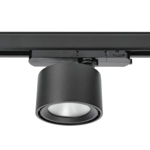 Spot LED sur rail MOSS 10W 3000K noir Art Of Light