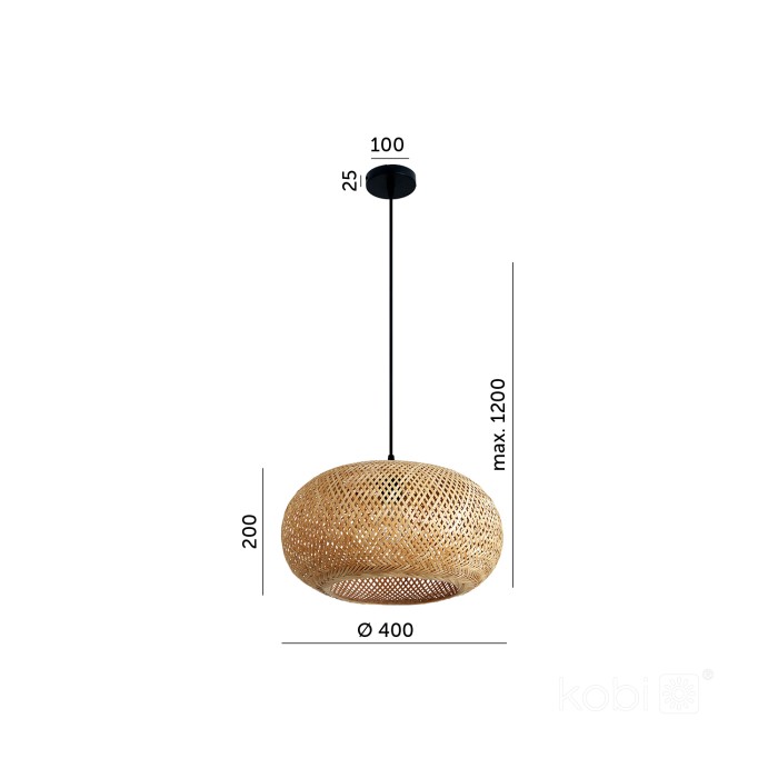 Suspension BOHO BELMO 1xE27 Design Kobi