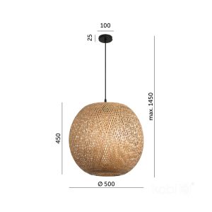 Suspension BOHO BITAVIA M 1xE27 Design Kobi