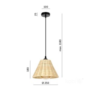 Suspension BOHO RONDA 1xE27 Design Kobi