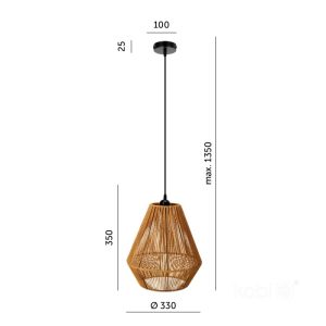 Suspension BOHO SIBU 1xE27 Design Kobi
