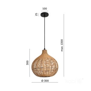 Suspension BOHO SILVON 1xE27 Kobi Design