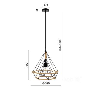 Suspension BOHO VIENNA 1xE27 Design Kobi