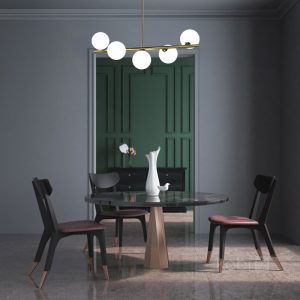 Suspension GLOBE ELEGANCE OR S5 5xG9 Kobi Design
