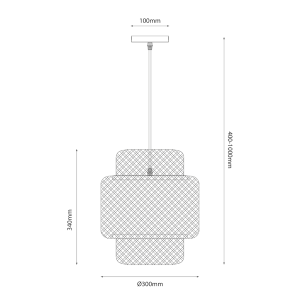 Suspension HESTIA 32 cm - bambou