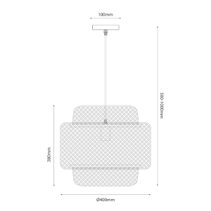 Suspension HESTIA 40 cm - bambou