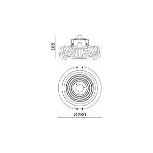 Titre traduit : "LED High Bay NINA 150W 4000K 110° Kobi Pro