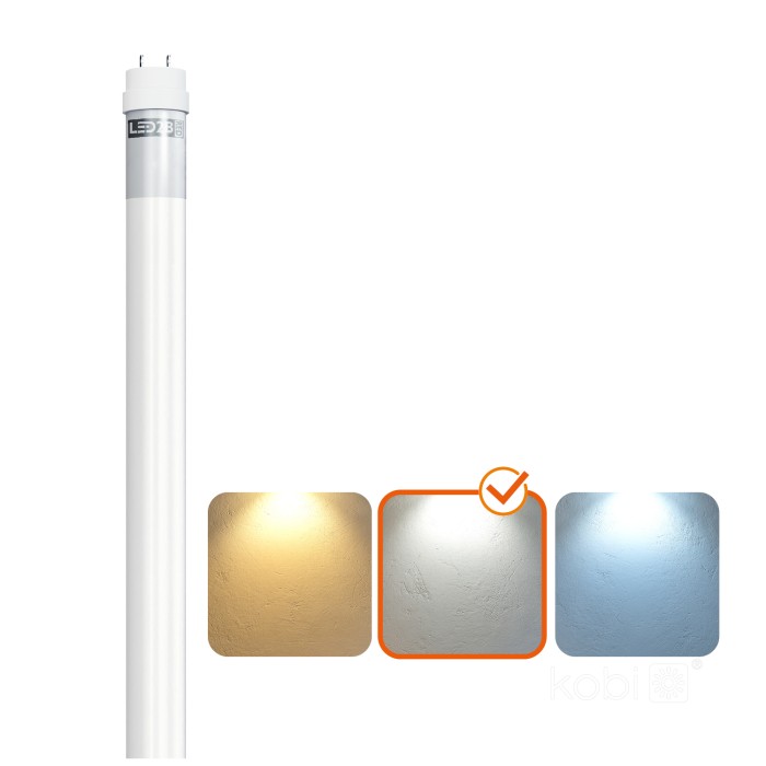 Tube LED T8 18W 120 cm 6500K LED2B ROUGE