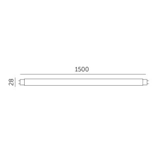Tube LED T8 22W 150 cm 4000K LED2B ROUGE