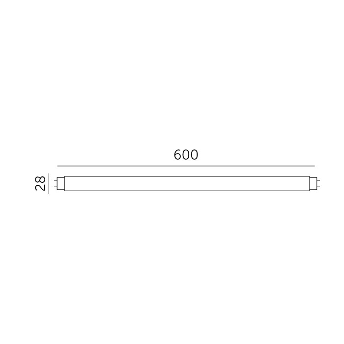 Tube LED T8 9W 60cm 4000K LED2B ROUGE