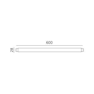 Tube LED T8 9W 60cm 6500K LED2B