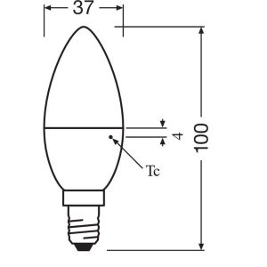 Ampoule bougie Osram LED VALUE CLB 4,9W E14 mate - lumière chaude