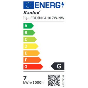 Ampoule intelligente LED GU10 7W Ra95 argentée 6500K 110° dimmable
