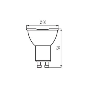 Ampoule IQ-LED GU10 2,5W 180lm/W 4000K