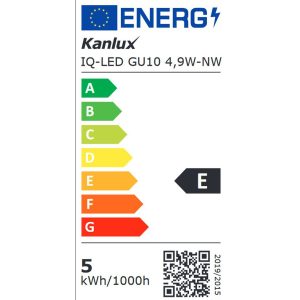Ampoule IQ-LED GU10 4,9W 110lm/W 4000K