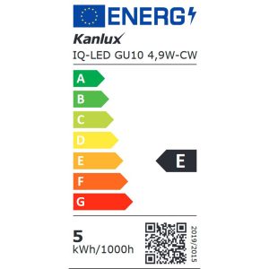 Ampoule IQ-LED GU10 4,9W 110lm/W 6500K