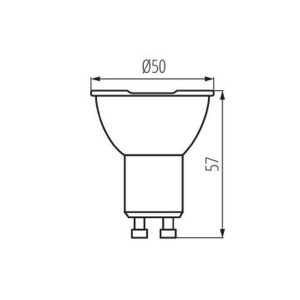 Ampoule IQ-LED GU10 6,5W Ra95 argentée 4000K 110°