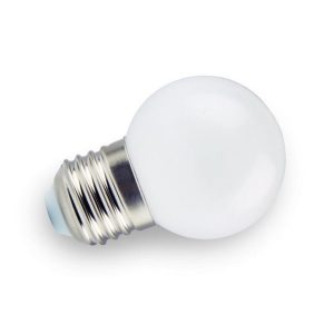 Ampoule LED boule E27 1W 80lm/W G45 lumière chaude