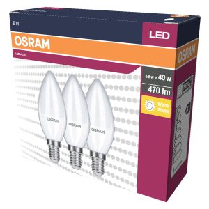 Ampoule LED CLASSIQUE VALUE B 40 4.9W/2700K E14 - lot de trois