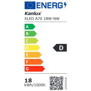 Ampoule LED E27 XLED A70 18W 135lm/W couleur neutre