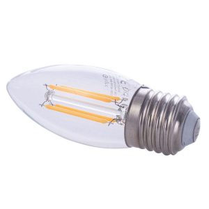 Ampoule LED en forme de bougie FILAMENT E27 4W 100lm/W C35 lumière chaude