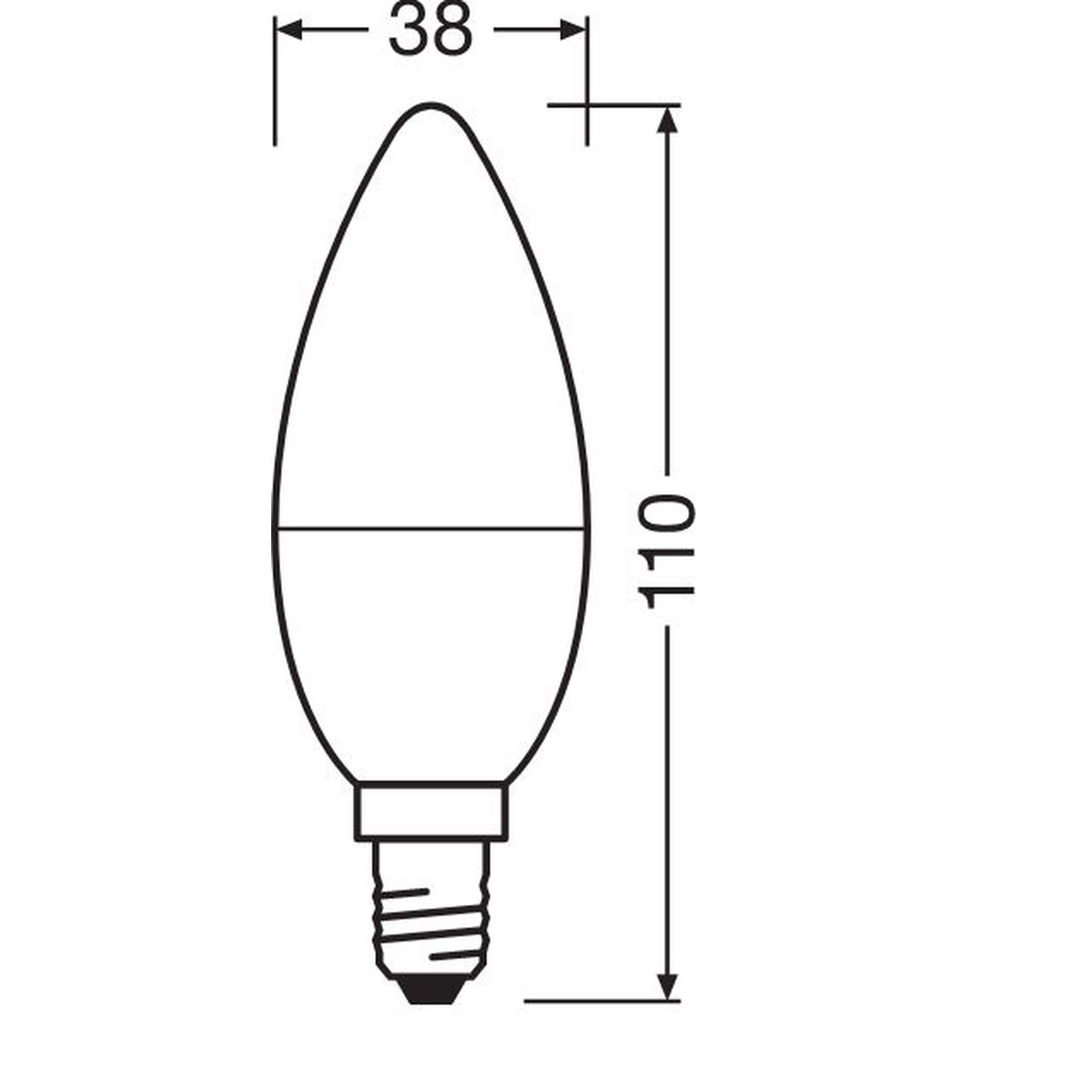 Ampoule LED en forme de bougie Osram VALUE CLAS 7W E14 lumière chaude