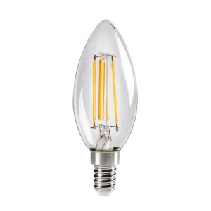Ampoule LED filament en forme de bougie E14 4,5W 100lm/W C35 lumière chaude