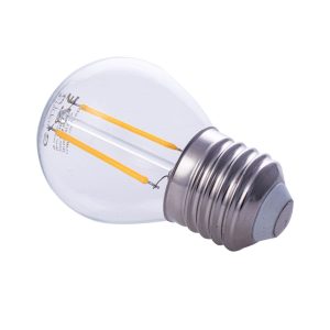 Ampoule LED filament G45 E27 2W 2700K lumière chaude pour guirlande
