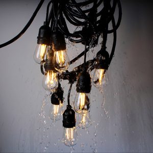 Ampoule LED filament ST45 E27 0,5W 2700K lumière chaude pour guirlande