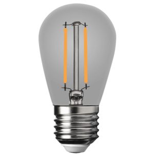 Ampoule LED filament ST45 E27 1W fumée, lumière chaude