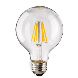 Ampoule LED GLOB FILAMENT E27 7W 115lm/W G125 lumière chaude