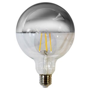 Ampoule LED GLOBE miroir filament G125 E27 7W 3000K argentée