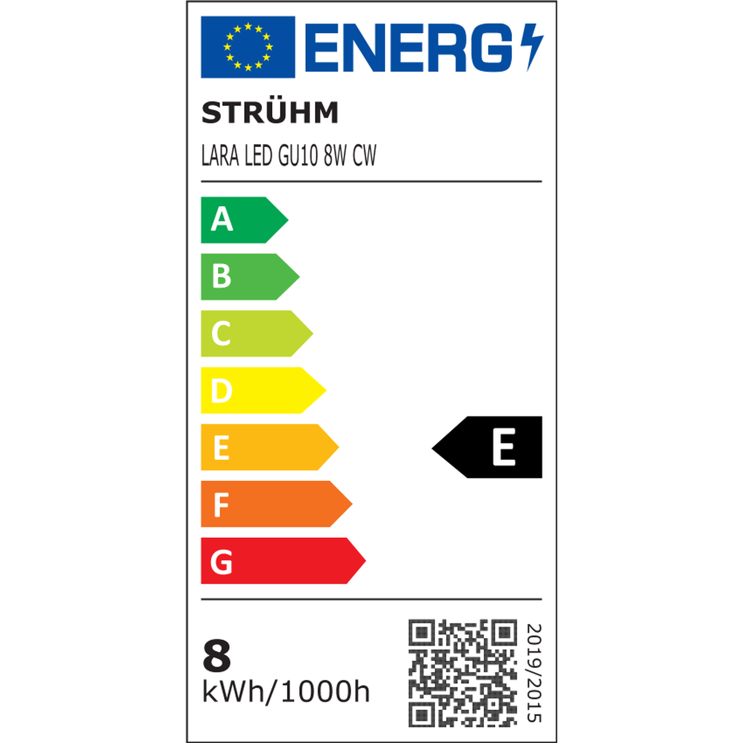 Ampoule LED LARA GU10 8W 95lm/W MR16 lumière froide