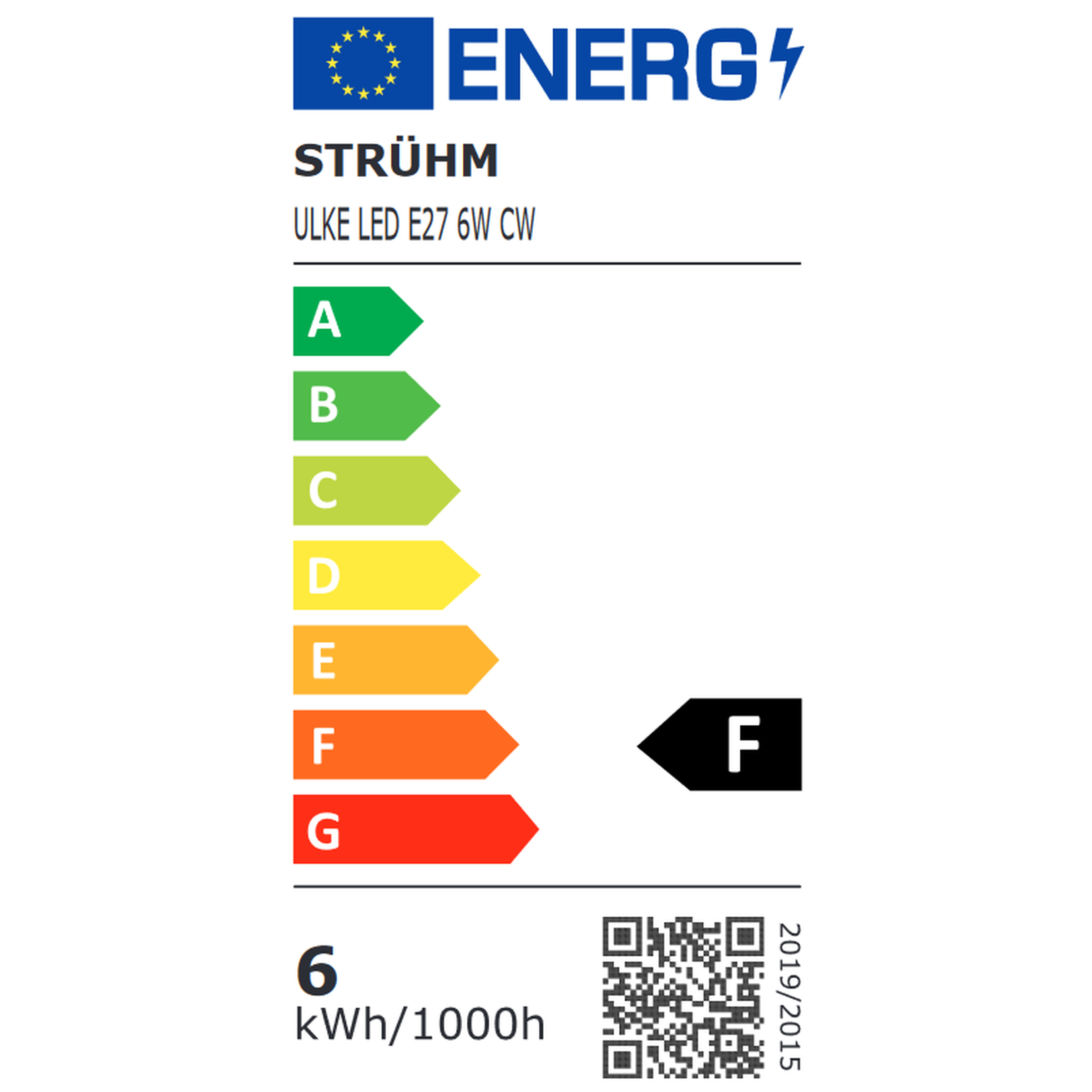 Ampoule LED sphérique ULKE E27 6W 97lm/W G45 lumière froide