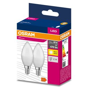 Ampoule LED VALUE CLASSIC B 40 4.9W/3000K E14 - lot de deux
