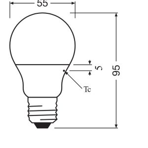 Ampoule LED VALUE Classique E27 4,9W 2700K lumière chaude