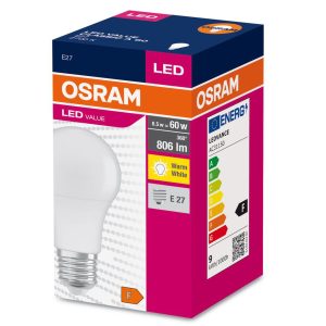 Ampoule LED VALUE Classique E27 8,5W 2700K lumière chaude
