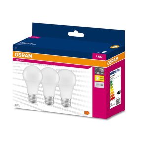Ensemble de 3 ampoules LED Value Classic E27 13W 2700K lumière chaude