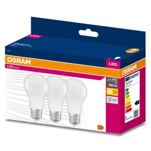Ensemble de trois ampoules LED VALUE CLASSIC A 60 8.5W/3000K E27