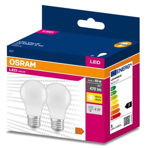 Lot de 2 ampoules LED VALUE CLASSIC A 40 4.9W/3000K E27