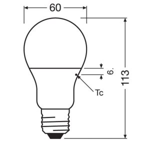 Lot de 3 ampoules LED Value Classic E27 8,5W 2700K lumière chaude