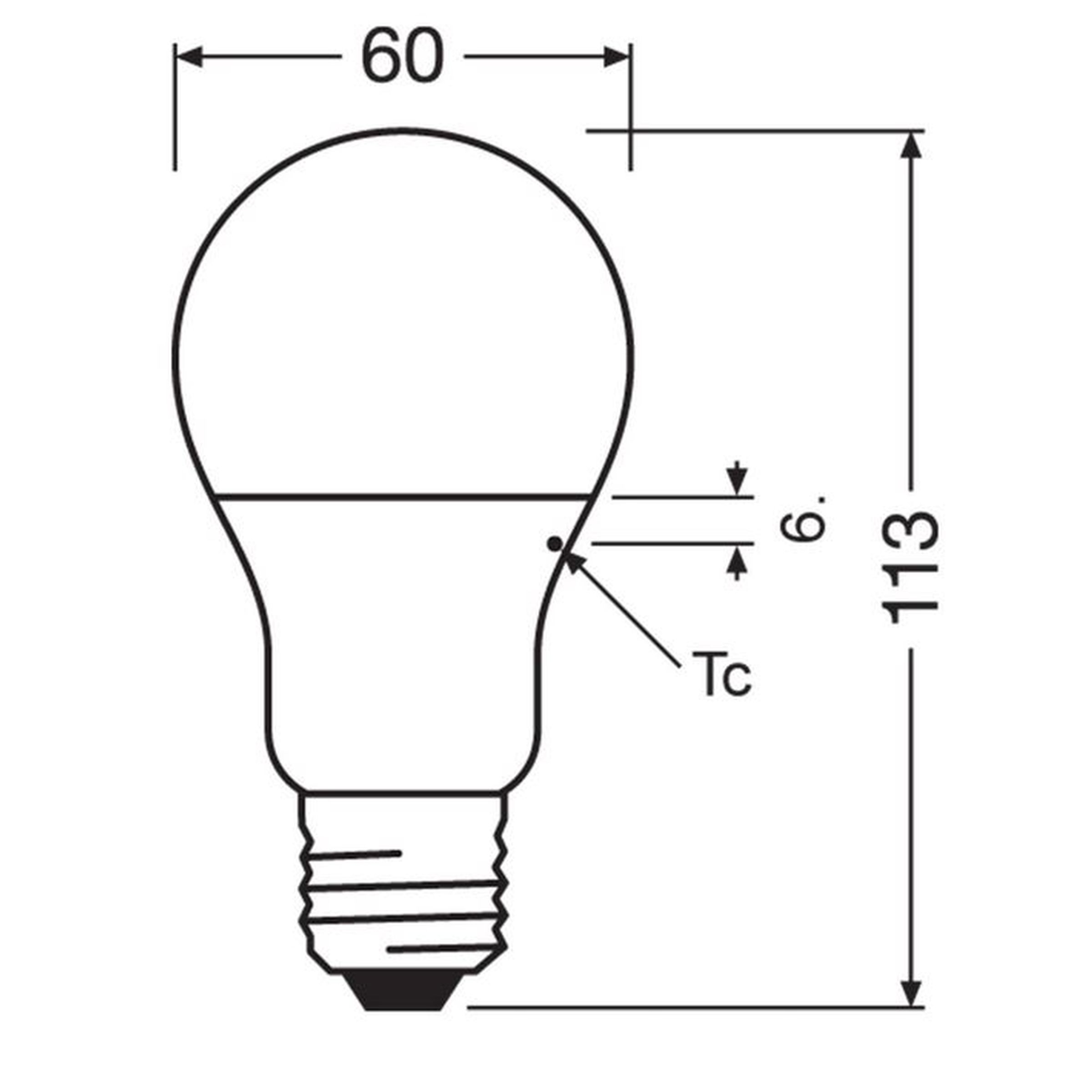 Lot de 3 ampoules LED Value Classic E27 8,5W 2700K lumière chaude