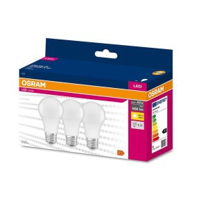 Lot de 3 ampoules LED Value Classic E27 8,5W 2700K lumière chaude