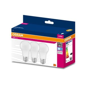Lot de 3 ampoules LED Value Classic E27 8,5W 4000K neutre