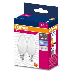 Lot de deux ampoules LED VALUE CLASSIC B 40 4.9W/4000K E14